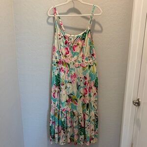 Torrid Super Soft Knit Dress with Pastel Floral Print